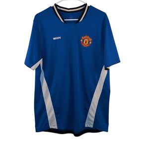 Manchester United Mens Soccer Jersey Large Blue MUFC Football Shirt Fan Gear